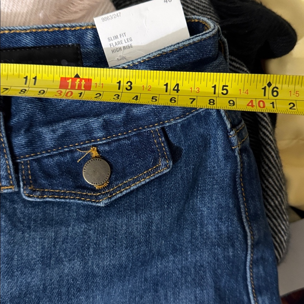 Zara Blue Flare & Wide Leg Jeans - Picture 7 of 7